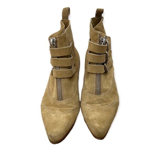Tabitha Simmons Early Light Tan Suede Bootie - Picture 3 of 13